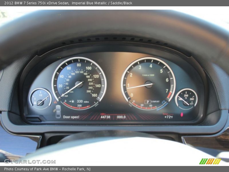 Imperial Blue Metallic / Saddle/Black 2012 BMW 7 Series 750i xDrive Sedan