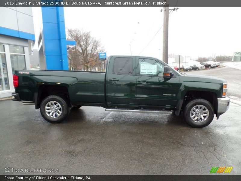 Rainforest Green Metallic / Jet Black 2015 Chevrolet Silverado 2500HD LT Double Cab 4x4