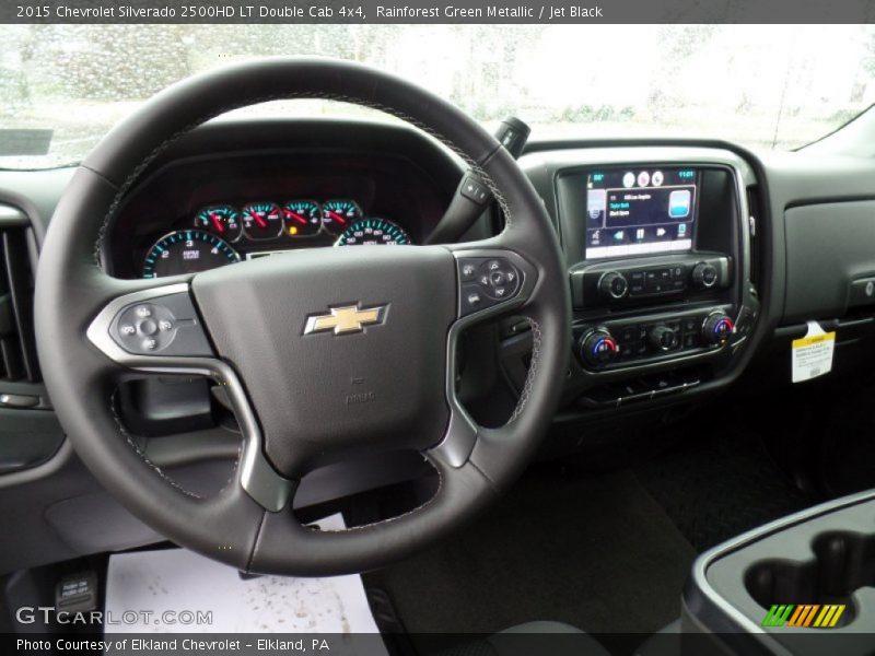 Rainforest Green Metallic / Jet Black 2015 Chevrolet Silverado 2500HD LT Double Cab 4x4