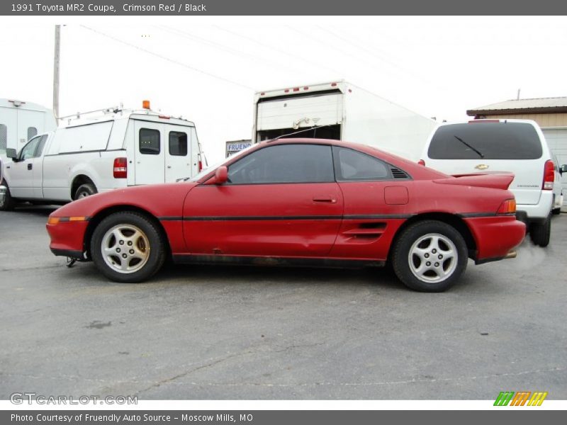 Crimson Red / Black 1991 Toyota MR2 Coupe