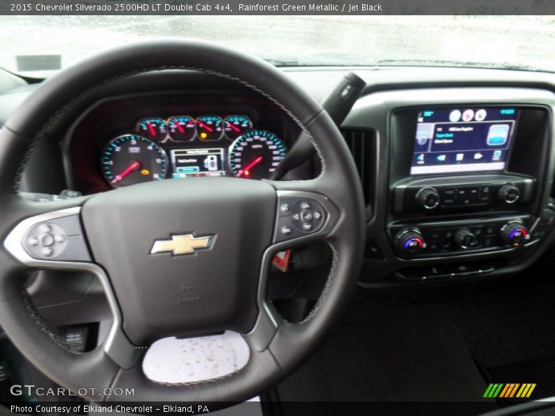 Rainforest Green Metallic / Jet Black 2015 Chevrolet Silverado 2500HD LT Double Cab 4x4