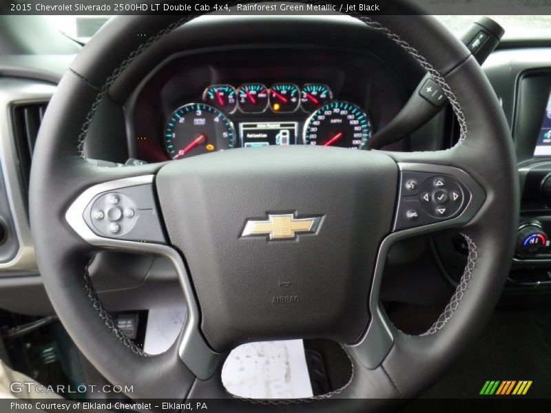 Rainforest Green Metallic / Jet Black 2015 Chevrolet Silverado 2500HD LT Double Cab 4x4