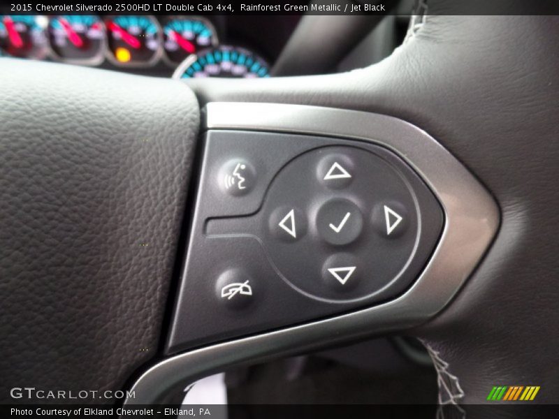 Rainforest Green Metallic / Jet Black 2015 Chevrolet Silverado 2500HD LT Double Cab 4x4
