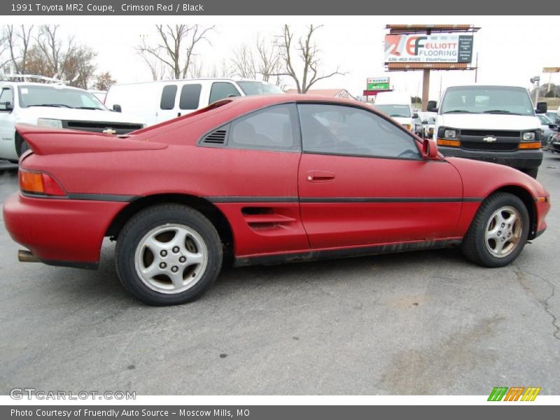 Crimson Red / Black 1991 Toyota MR2 Coupe
