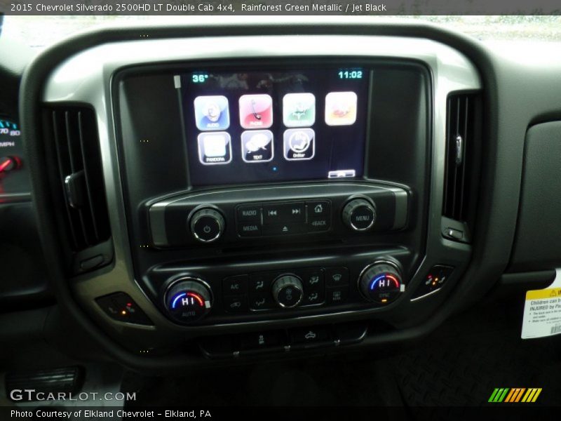 Rainforest Green Metallic / Jet Black 2015 Chevrolet Silverado 2500HD LT Double Cab 4x4