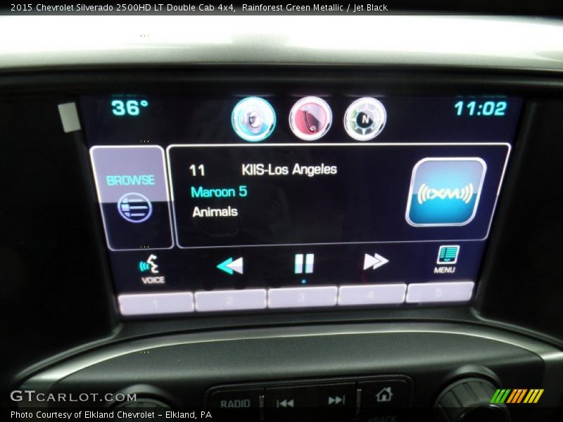 Rainforest Green Metallic / Jet Black 2015 Chevrolet Silverado 2500HD LT Double Cab 4x4