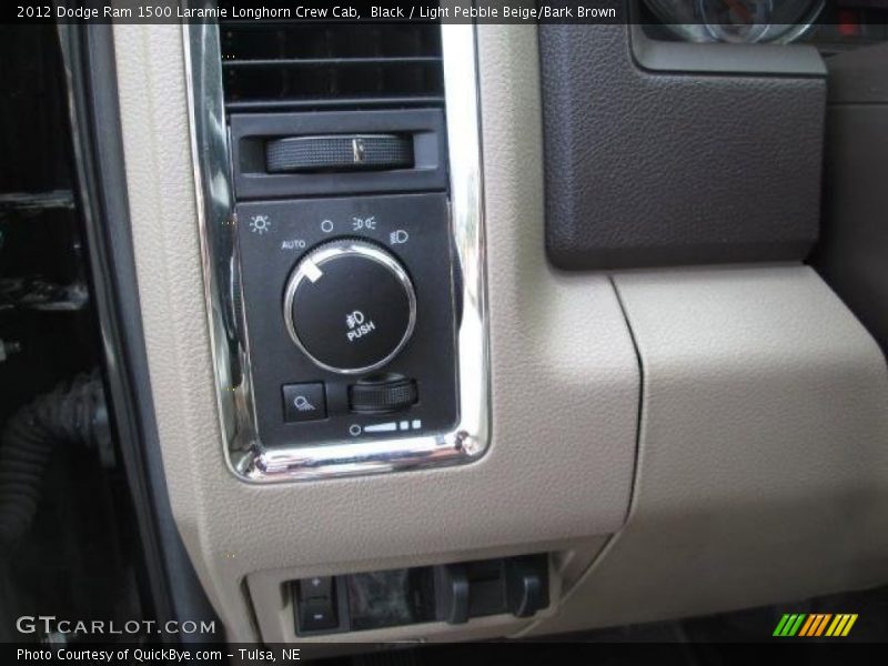 Black / Light Pebble Beige/Bark Brown 2012 Dodge Ram 1500 Laramie Longhorn Crew Cab