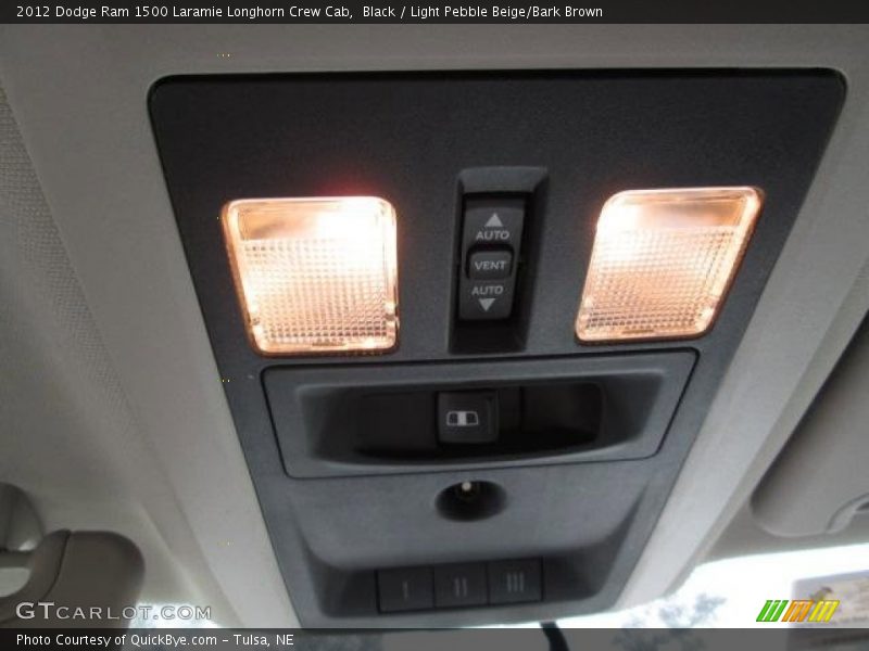 Black / Light Pebble Beige/Bark Brown 2012 Dodge Ram 1500 Laramie Longhorn Crew Cab