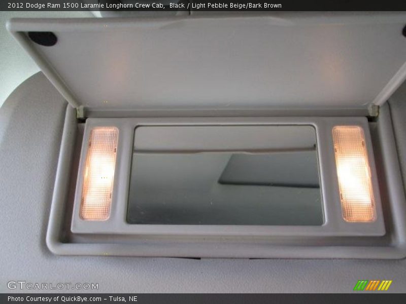 Black / Light Pebble Beige/Bark Brown 2012 Dodge Ram 1500 Laramie Longhorn Crew Cab