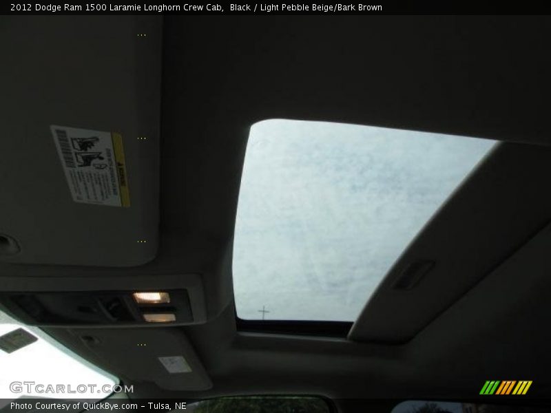 Black / Light Pebble Beige/Bark Brown 2012 Dodge Ram 1500 Laramie Longhorn Crew Cab