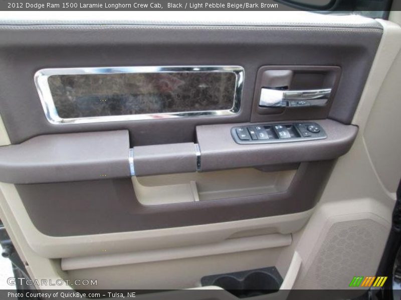 Black / Light Pebble Beige/Bark Brown 2012 Dodge Ram 1500 Laramie Longhorn Crew Cab
