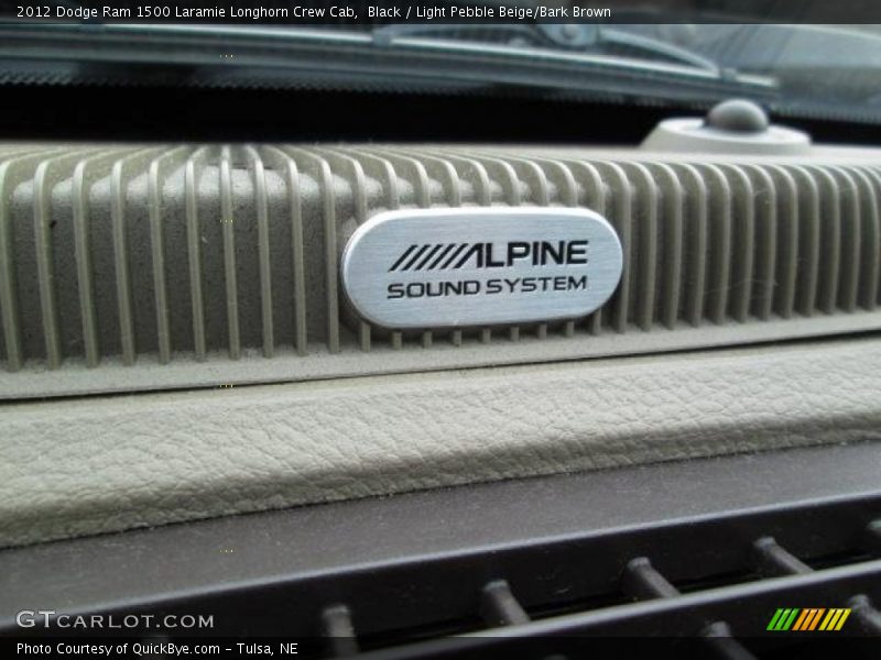 Black / Light Pebble Beige/Bark Brown 2012 Dodge Ram 1500 Laramie Longhorn Crew Cab