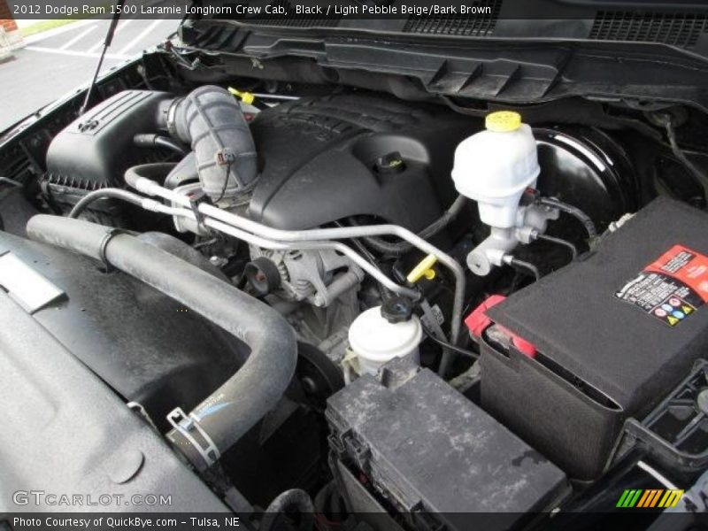 Black / Light Pebble Beige/Bark Brown 2012 Dodge Ram 1500 Laramie Longhorn Crew Cab