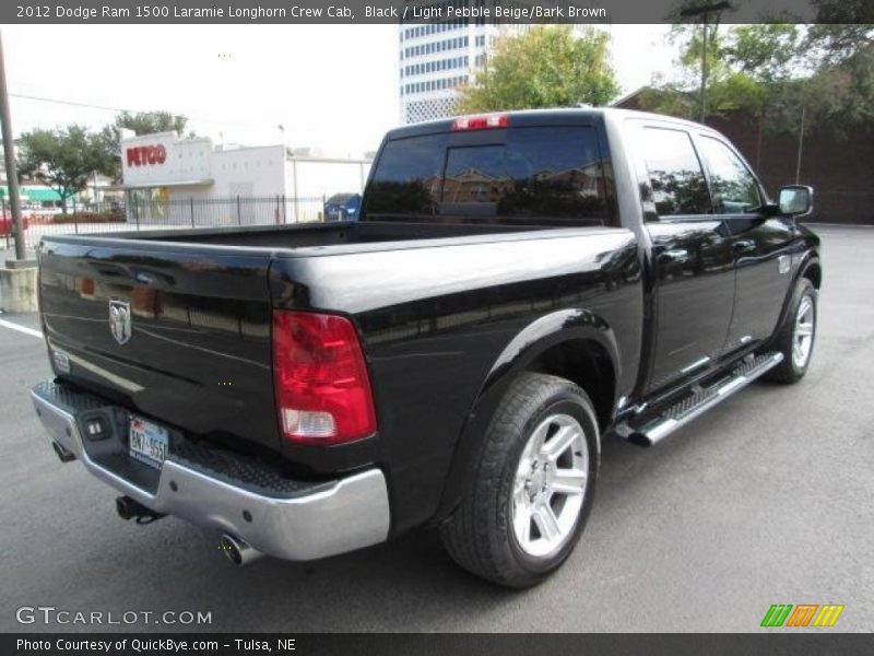 Black / Light Pebble Beige/Bark Brown 2012 Dodge Ram 1500 Laramie Longhorn Crew Cab
