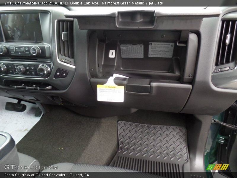 Rainforest Green Metallic / Jet Black 2015 Chevrolet Silverado 2500HD LT Double Cab 4x4