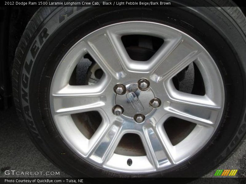 Black / Light Pebble Beige/Bark Brown 2012 Dodge Ram 1500 Laramie Longhorn Crew Cab