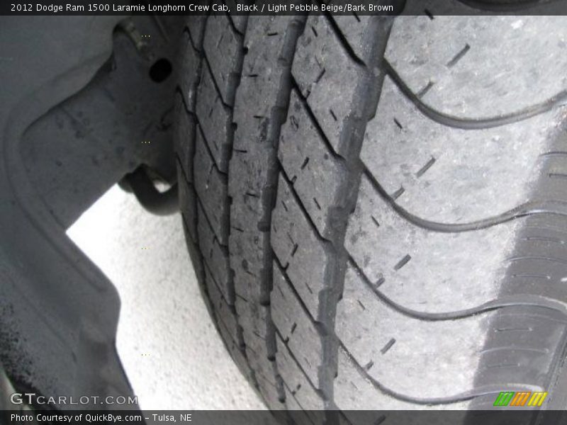 Black / Light Pebble Beige/Bark Brown 2012 Dodge Ram 1500 Laramie Longhorn Crew Cab