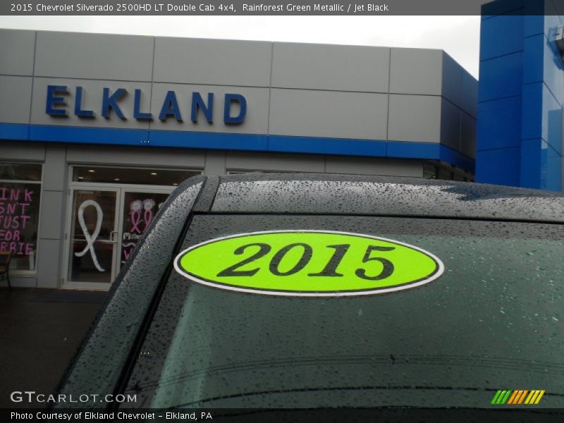 Rainforest Green Metallic / Jet Black 2015 Chevrolet Silverado 2500HD LT Double Cab 4x4