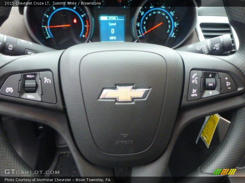 Summit White / Brownstone 2015 Chevrolet Cruze LT