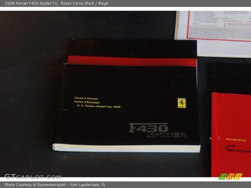Books/Manuals of 2008 F430 Spider F1