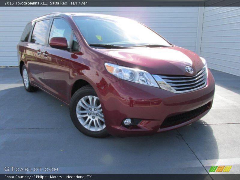 Salsa Red Pearl / Ash 2015 Toyota Sienna XLE