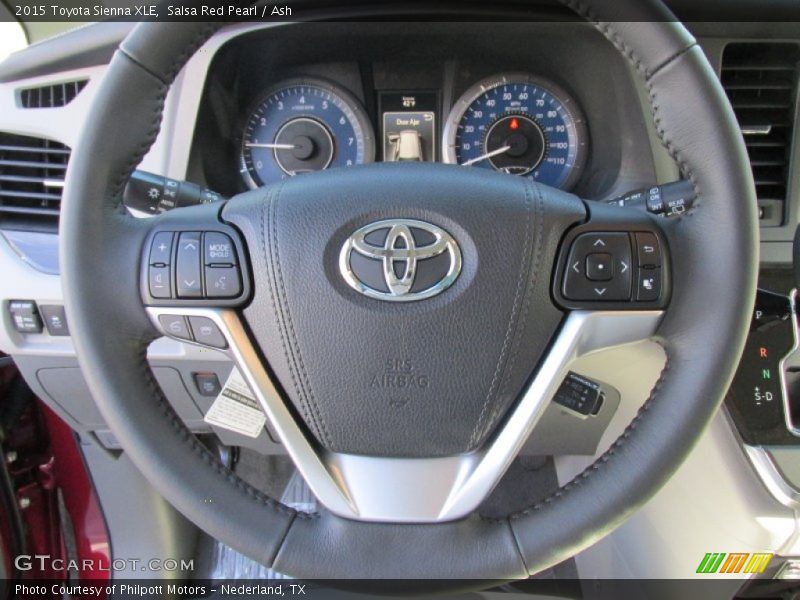 Salsa Red Pearl / Ash 2015 Toyota Sienna XLE