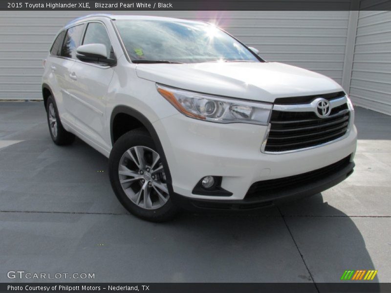 Blizzard Pearl White / Black 2015 Toyota Highlander XLE