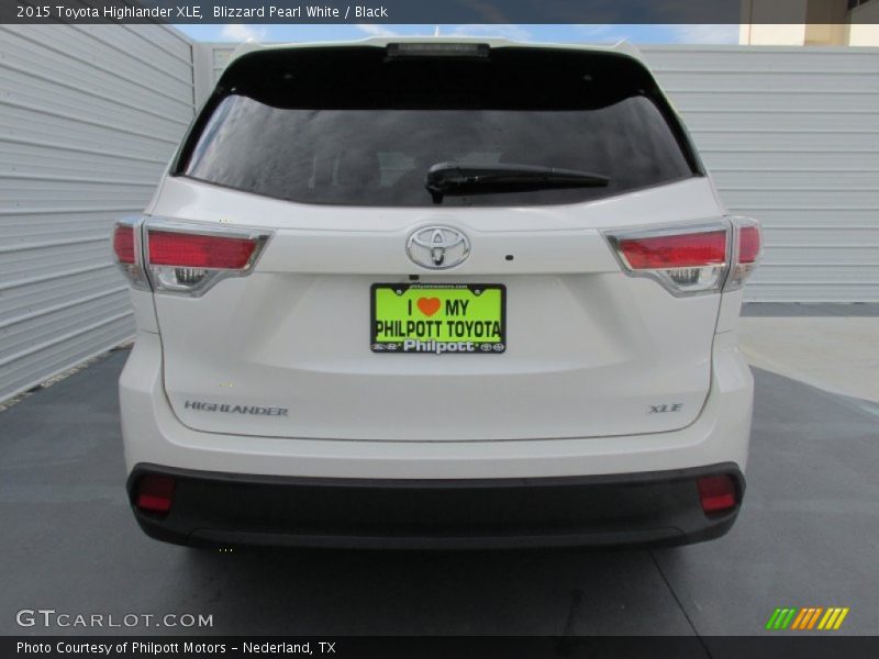 Blizzard Pearl White / Black 2015 Toyota Highlander XLE