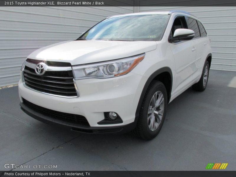 Blizzard Pearl White / Black 2015 Toyota Highlander XLE