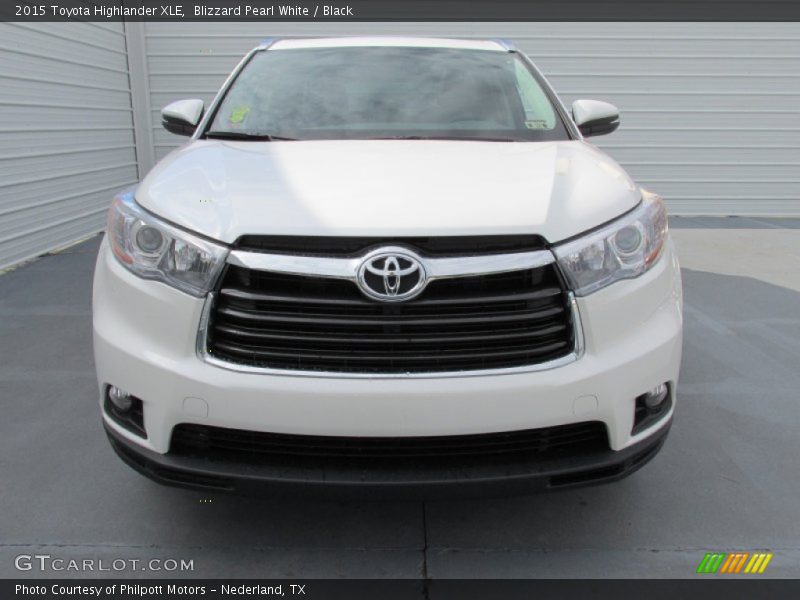 Blizzard Pearl White / Black 2015 Toyota Highlander XLE