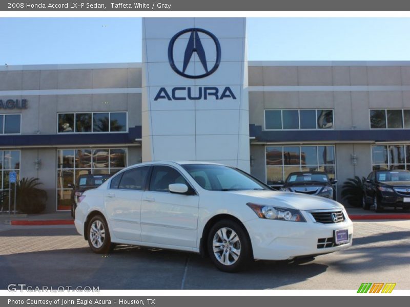 Taffeta White / Gray 2008 Honda Accord LX-P Sedan
