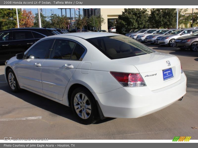 Taffeta White / Gray 2008 Honda Accord LX-P Sedan