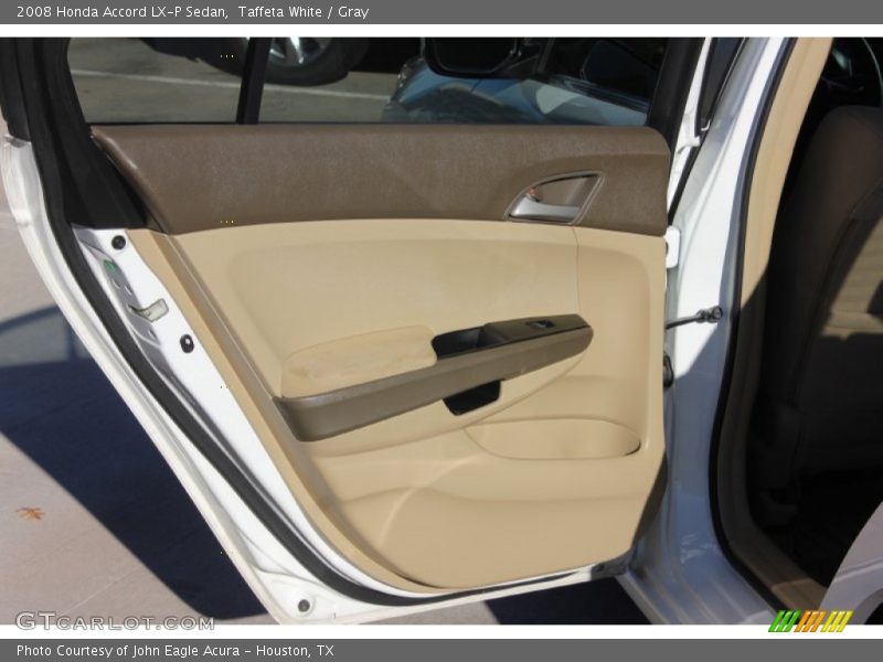Taffeta White / Gray 2008 Honda Accord LX-P Sedan