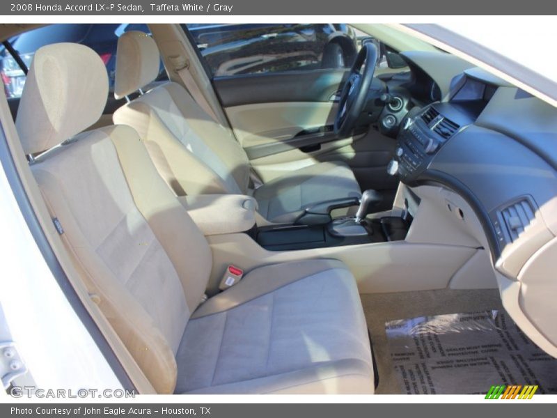 Taffeta White / Gray 2008 Honda Accord LX-P Sedan