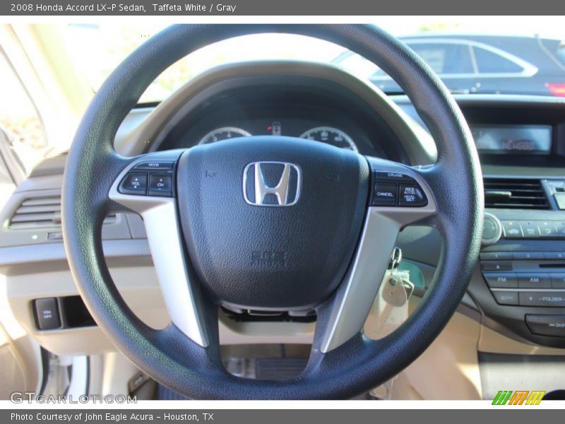Taffeta White / Gray 2008 Honda Accord LX-P Sedan