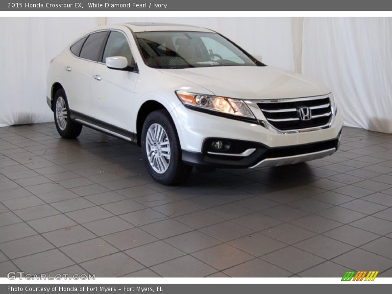 White Diamond Pearl / Ivory 2015 Honda Crosstour EX