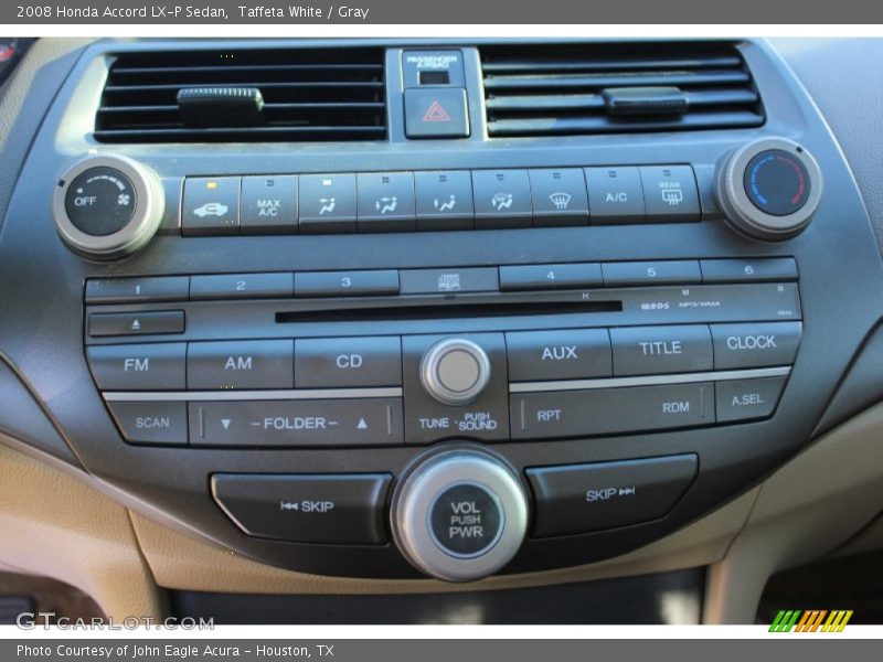 Taffeta White / Gray 2008 Honda Accord LX-P Sedan