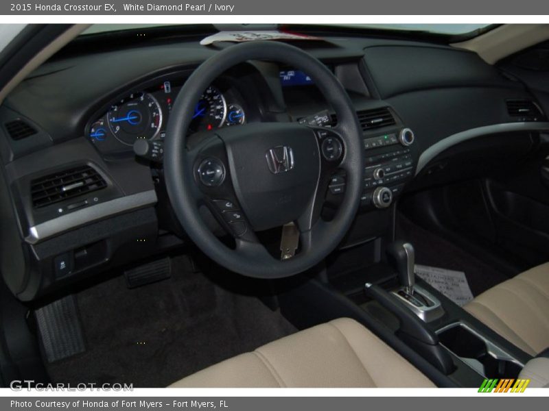 White Diamond Pearl / Ivory 2015 Honda Crosstour EX