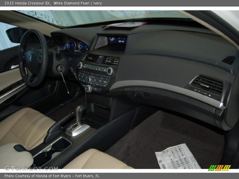 White Diamond Pearl / Ivory 2015 Honda Crosstour EX