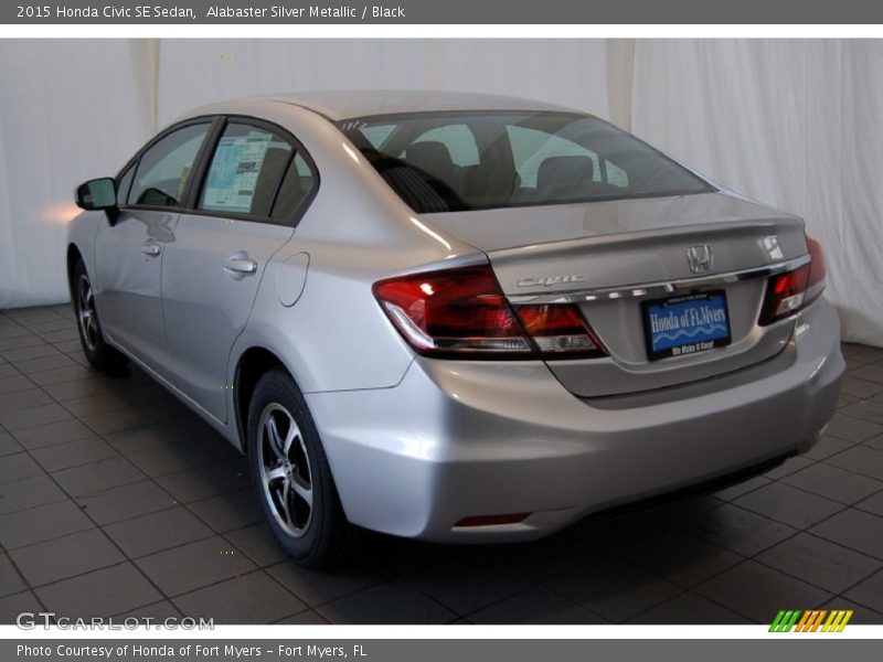 Alabaster Silver Metallic / Black 2015 Honda Civic SE Sedan