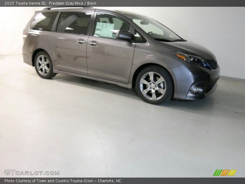 Predawn Gray Mica / Black 2015 Toyota Sienna SE