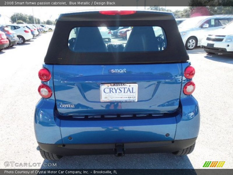 Blue Metallic / Design Black 2008 Smart fortwo passion cabriolet