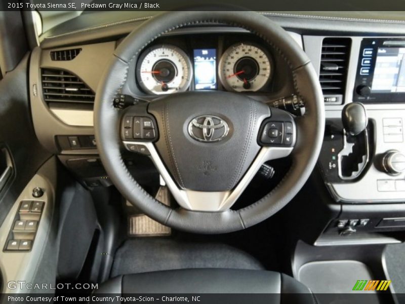 Predawn Gray Mica / Black 2015 Toyota Sienna SE