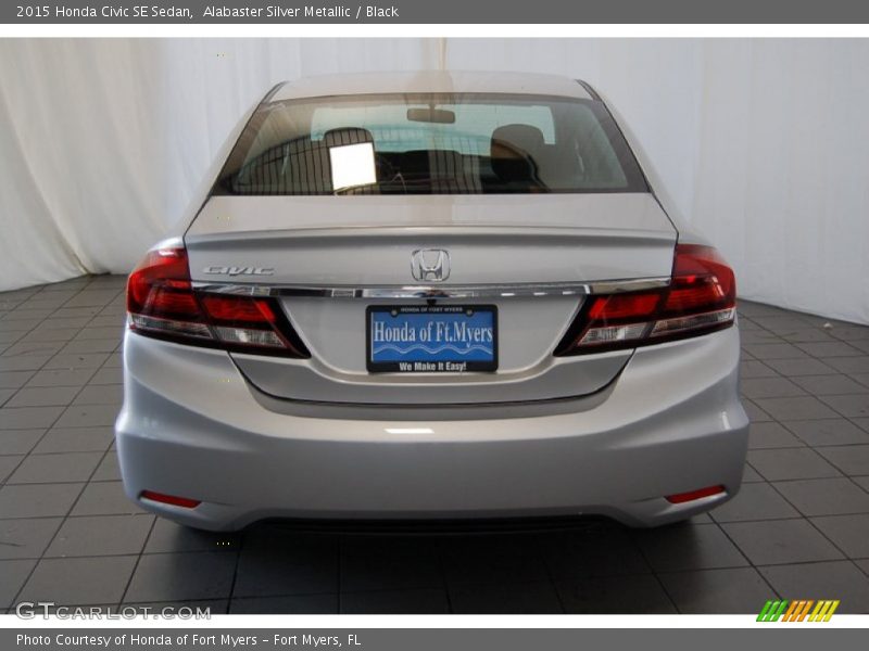 Alabaster Silver Metallic / Black 2015 Honda Civic SE Sedan