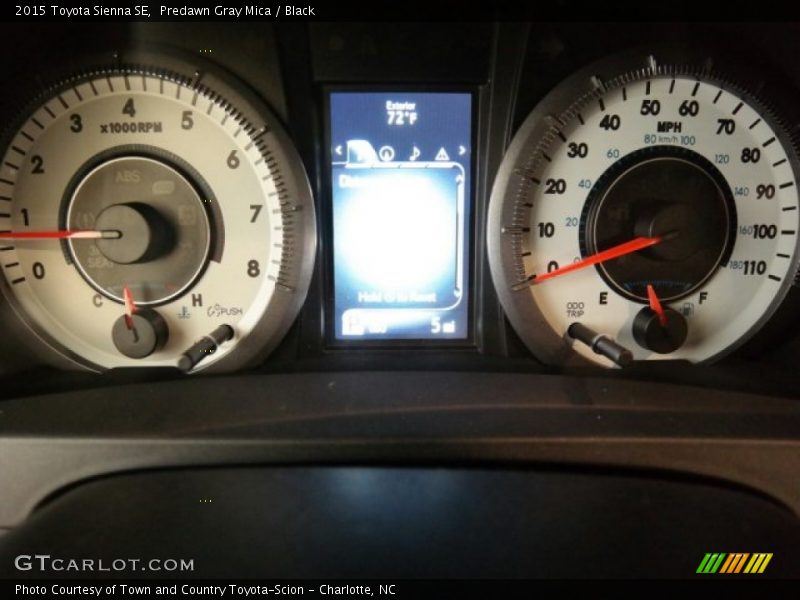 Predawn Gray Mica / Black 2015 Toyota Sienna SE