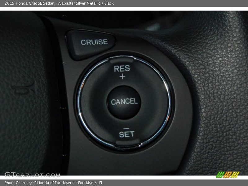 Alabaster Silver Metallic / Black 2015 Honda Civic SE Sedan