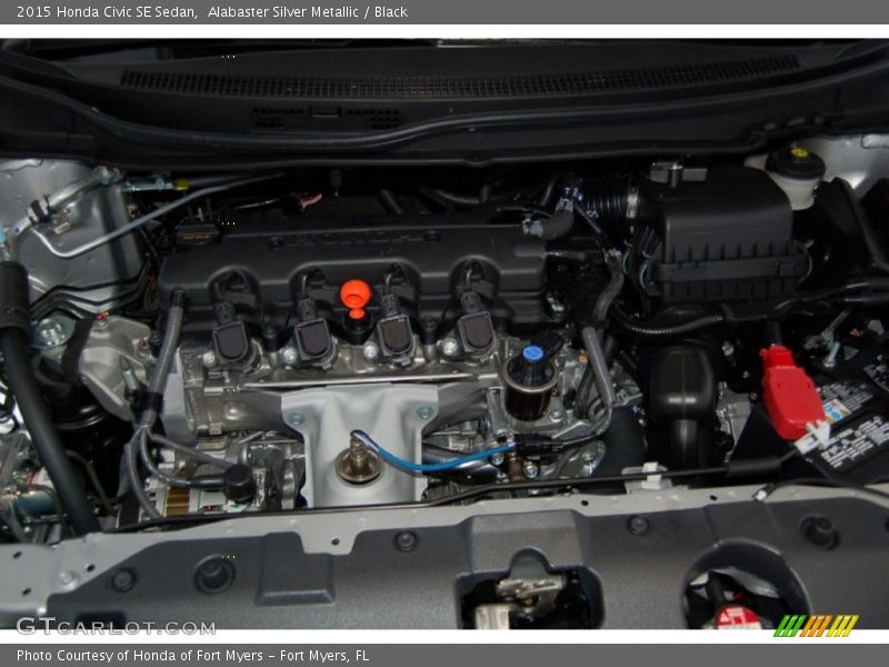 Alabaster Silver Metallic / Black 2015 Honda Civic SE Sedan