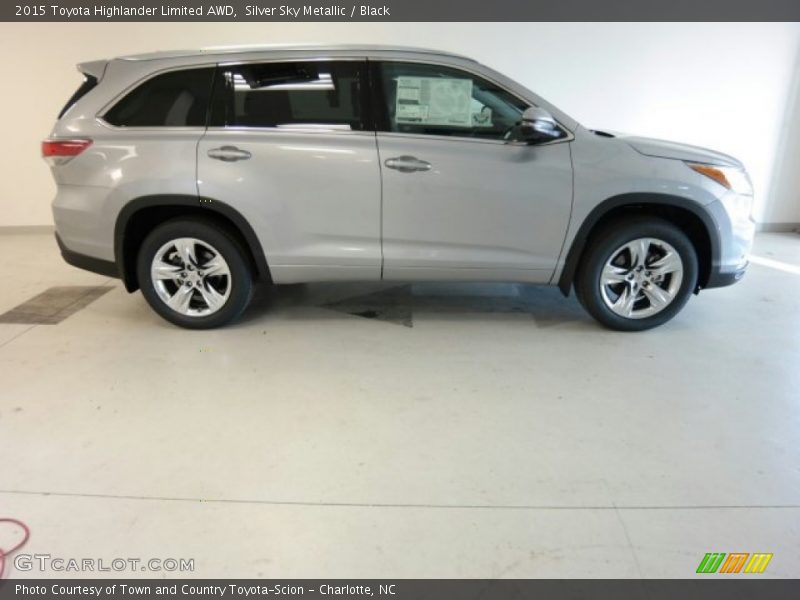 Silver Sky Metallic / Black 2015 Toyota Highlander Limited AWD