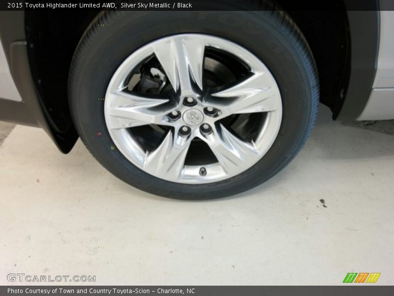 Silver Sky Metallic / Black 2015 Toyota Highlander Limited AWD