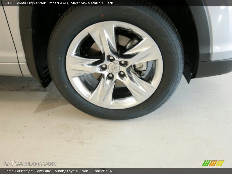 Silver Sky Metallic / Black 2015 Toyota Highlander Limited AWD